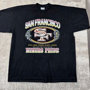 Pro Club San Francisco 49ers Niners Pride T-Shirt Black Mens 3XL Heavyweight NFL